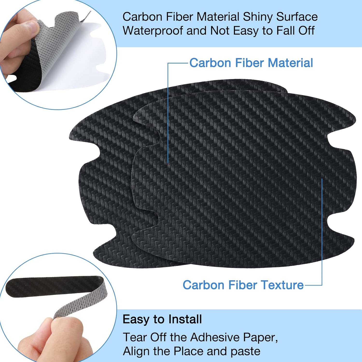 16 Pieces Car Door Handle Scratch Protector Car Door Handle Sticker Cover Scratches Protective Films Car Door V1259-DP01-A-2042