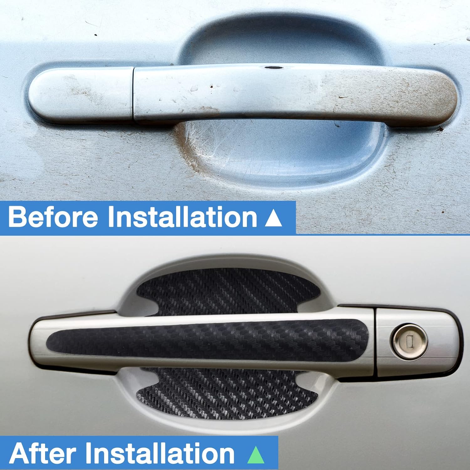 16 Pieces Car Door Handle Scratch Protector Car Door Handle Sticker Cover Scratches Protective Films Car Door V1259-DP01-A-2042