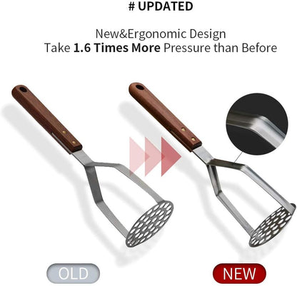Stainless Steel Potato Masher Kitchen Tool(AUGMENTED MODEL) - Ergonomic Design, Sturdy Construction, Long & V1259-DP01-A-2047