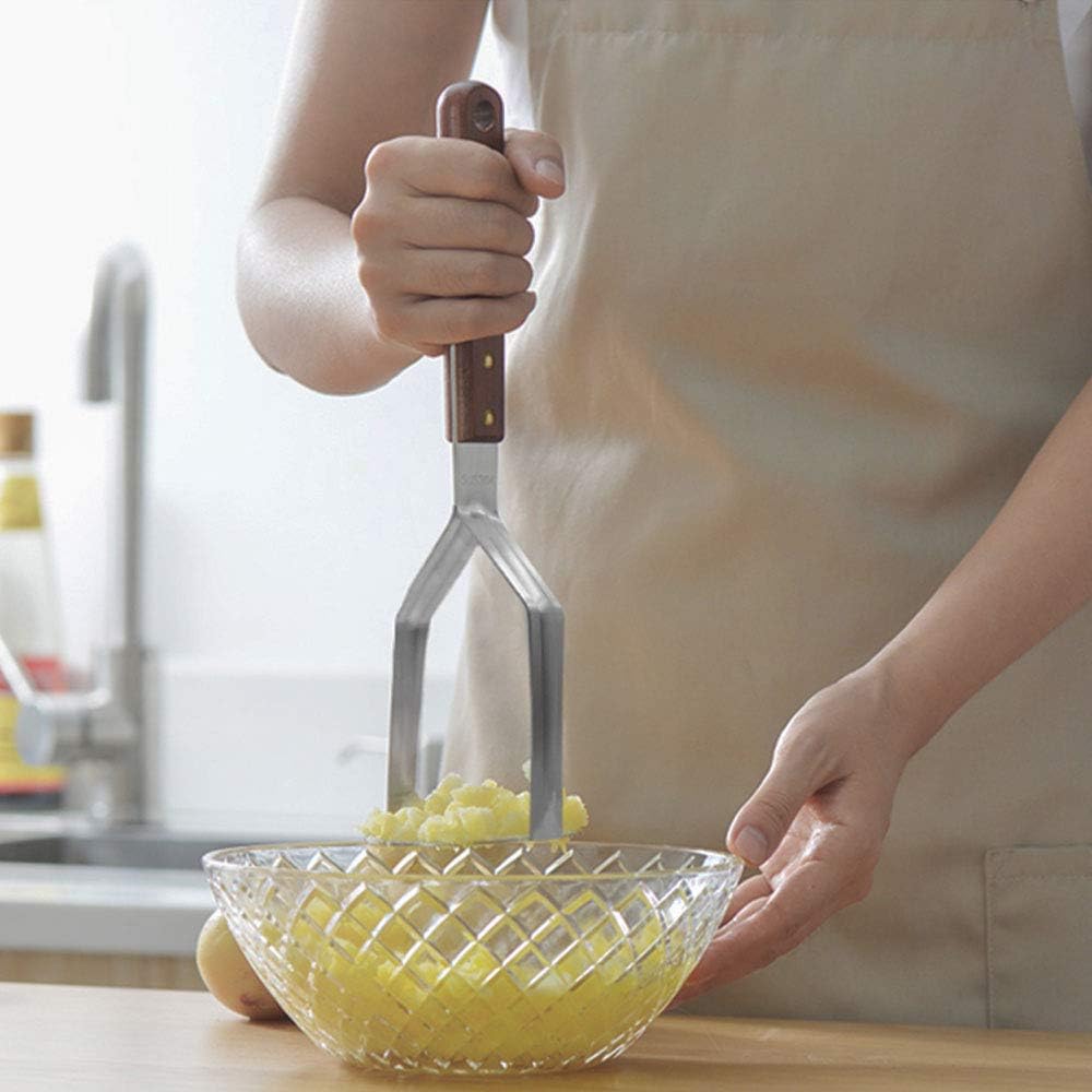 Stainless Steel Potato Masher Kitchen Tool(AUGMENTED MODEL) - Ergonomic Design, Sturdy Construction, Long & V1259-DP01-A-2047