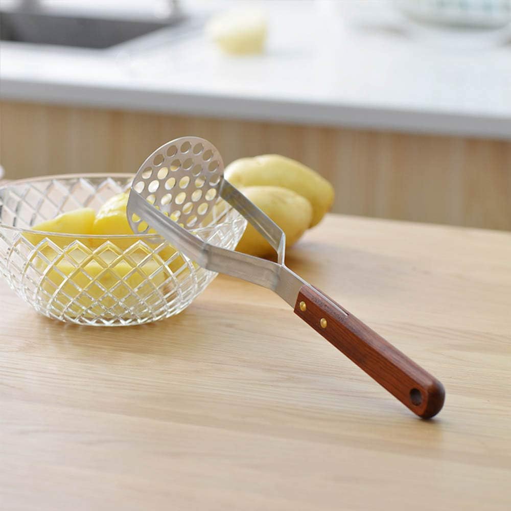 Stainless Steel Potato Masher Kitchen Tool(AUGMENTED MODEL) - Ergonomic Design, Sturdy Construction, Long & V1259-DP01-A-2047