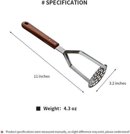 Stainless Steel Potato Masher Kitchen Tool(AUGMENTED MODEL) - Ergonomic Design, Sturdy Construction, Long & V1259-DP01-A-2047