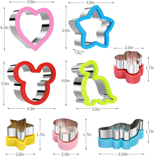 Stainless Steel Sandwiches Cutter Set, Dinosaur & Heart & Star Shapes Sandwiches Cutter Cookie Cutter -Food V1259-DP01-A-2048