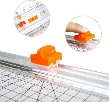 Paper Cutter Replacement Blade with Automatic Security Safeguard Design for A4 Black and White Paper Trimmer V1259-DP01-A-2058