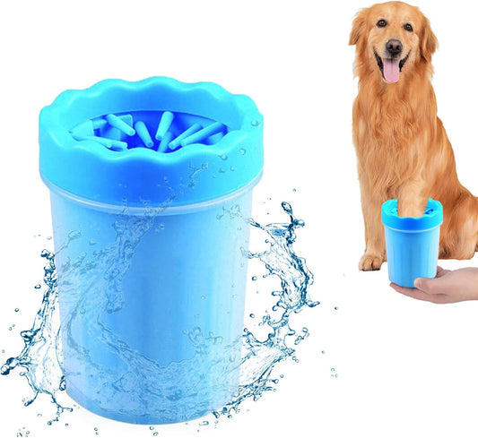 2 In 1 Portable Silicone Pet Cleaning Brush - Muddy Paw Washer Cup for Dogs and Cats, Grooming Foot Cleaner V1259-DP01-A-2059