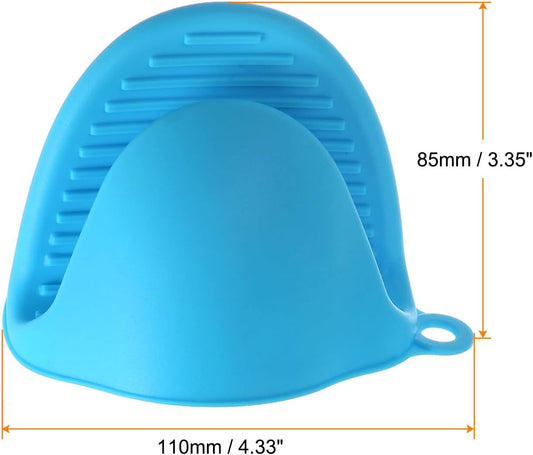 4pcs Thickened Mini Oven Gloves, Heat Resistant Silicone Oven Mitts Finger Pinch Grips Pot Holder for V1259-DP01-A-2062