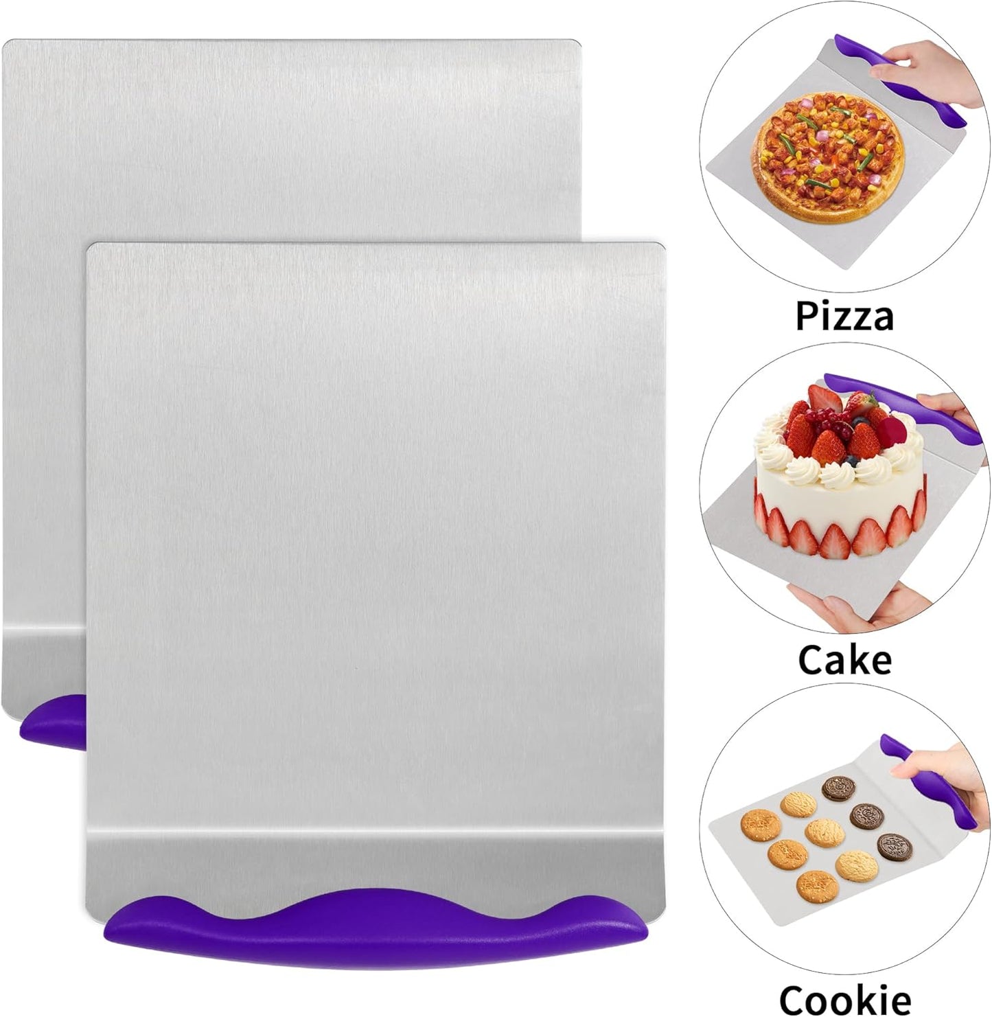 Cake Safe Lifter Stainless Steel Pizza Transfer Shovel Square Cake Tray Moving Plate Tool Cookie Spatula V1259-DP01-A-2066