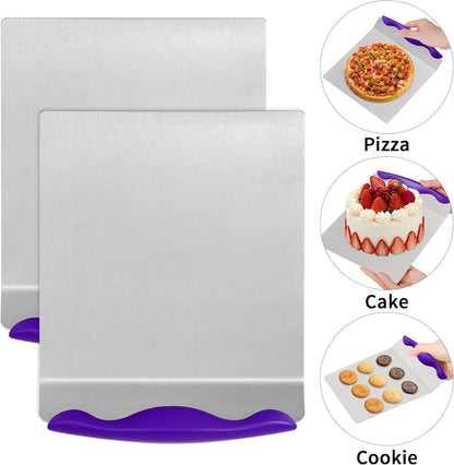 Cake Safe Lifter Stainless Steel Pizza Transfer Shovel Square Cake Tray Moving Plate Tool Cookie Spatula V1259-DP01-A-2066