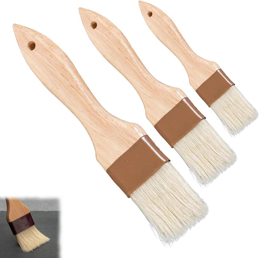 Pastry Brush for Baking Cooking Kitchen, Hardwood Handle Basting Brush for Spreading Oil BBQ Grilling Sauce V1259-DP01-A-2068