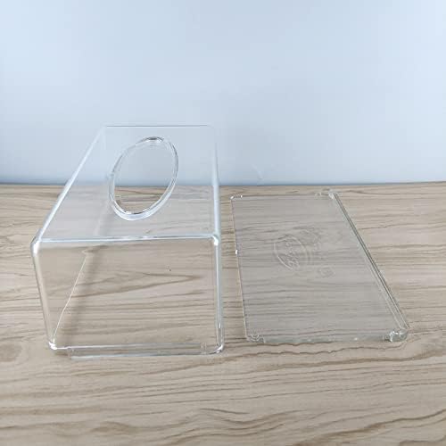 Facial Tissue Box Cover Holder- Rectangle Organizer for Bathroom Vanity, Countertops, Tables, Clear Acrylic V1259-DP01-A-2071