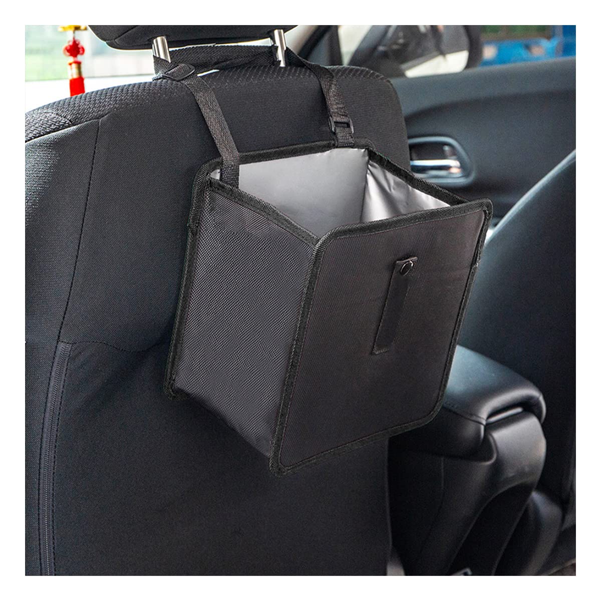 Foldable Car Trash Can, 1.85 Gallons Hanging Waterproof Leakproof Trash Can Storage Bag for Car with Large V1259-DP01-A-2075