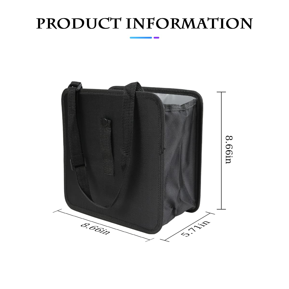 Foldable Car Trash Can, 1.85 Gallons Hanging Waterproof Leakproof Trash Can Storage Bag for Car with Large V1259-DP01-A-2075