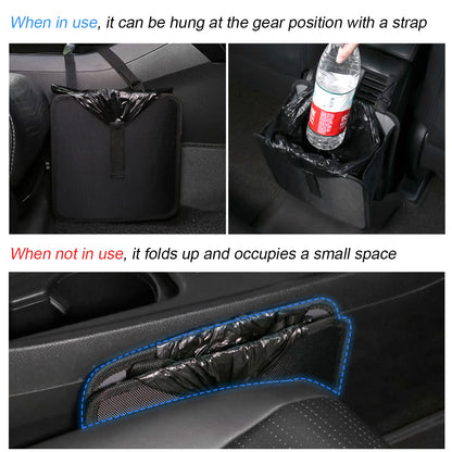 Foldable Car Trash Can, 1.85 Gallons Hanging Waterproof Leakproof Trash Can Storage Bag for Car with Large V1259-DP01-A-2075
