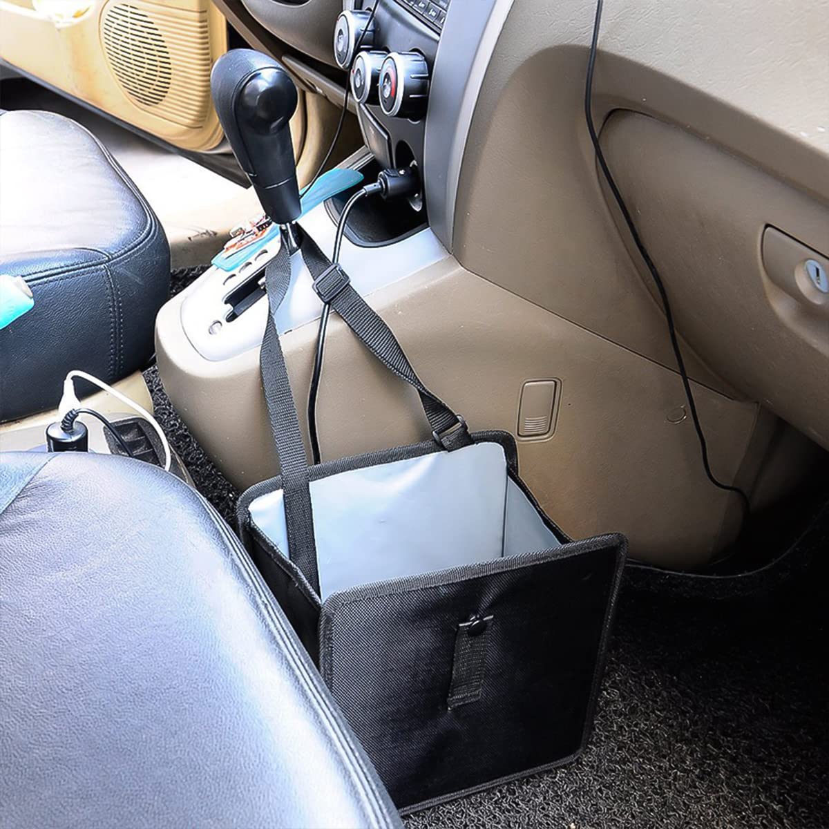 Foldable Car Trash Can, 1.85 Gallons Hanging Waterproof Leakproof Trash Can Storage Bag for Car with Large V1259-DP01-A-2075