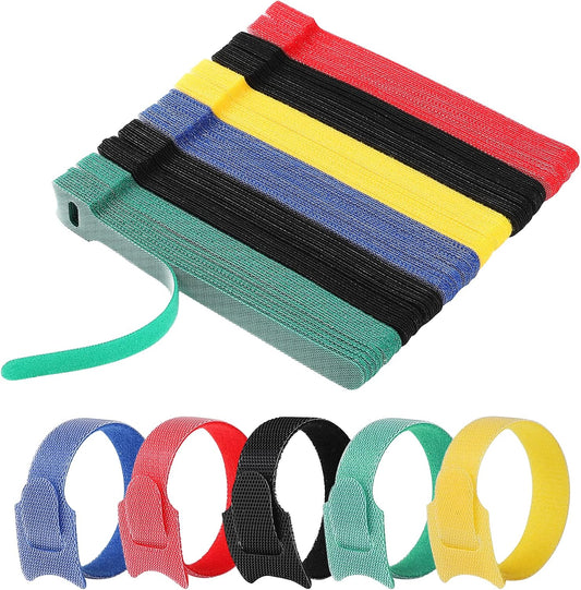 120PCS Reusable Fastening Cable Ties, Adjustable 6-Inch Cord Organizer Ties for Organizing Home Office Tablet V1259-DP01-A-2077