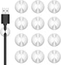 Cord Holder Cable Clips, 12PCS White Adhesive Cord Organizer Charger Holder Wire Management Keeper for V1259-DP01-A-2079