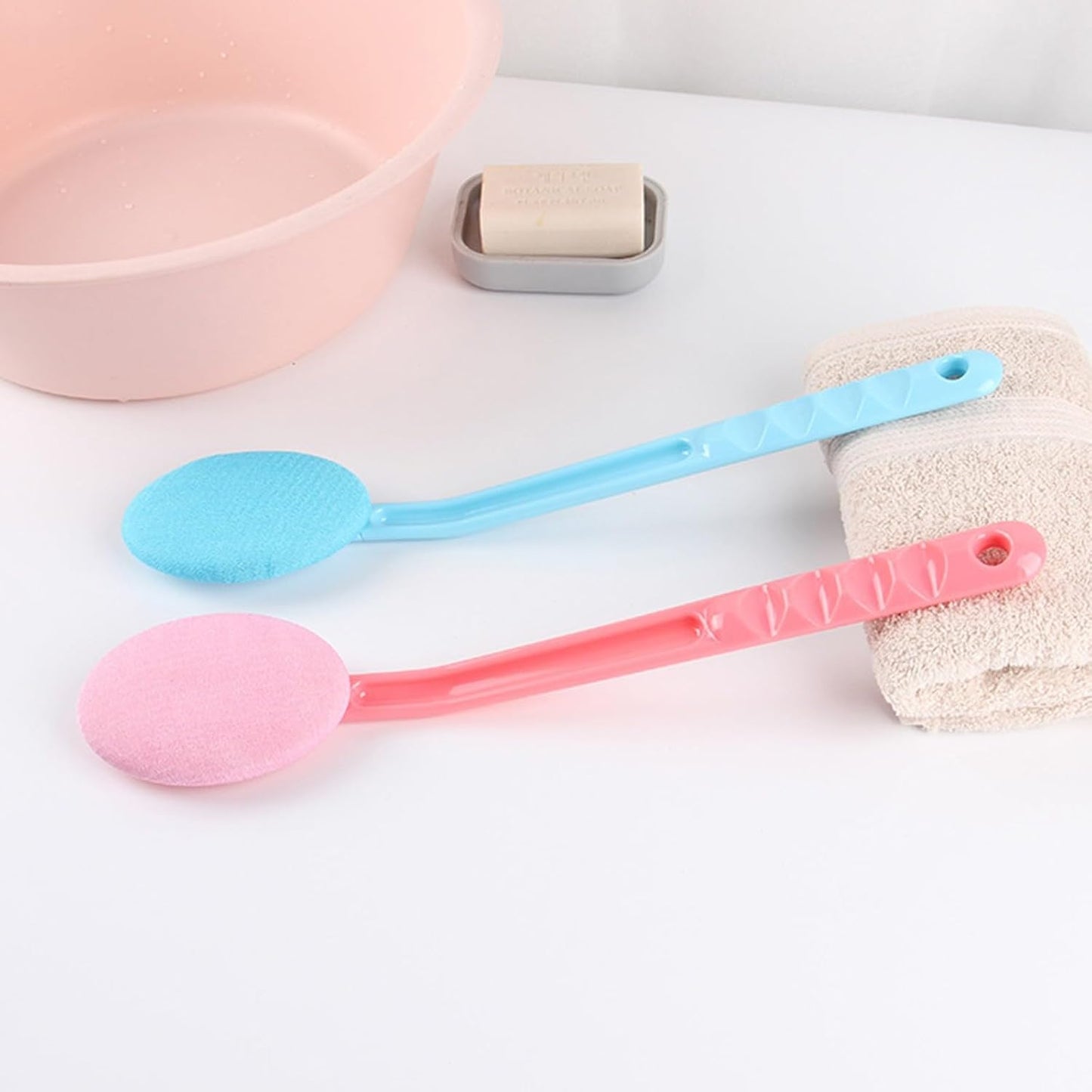 2 Pack 15 Inch Easy Lotion Applicator, Back Rubs Massager Bath Brush, Extra Long Handle, Easily Self Apply V1259-DP01-A-2087