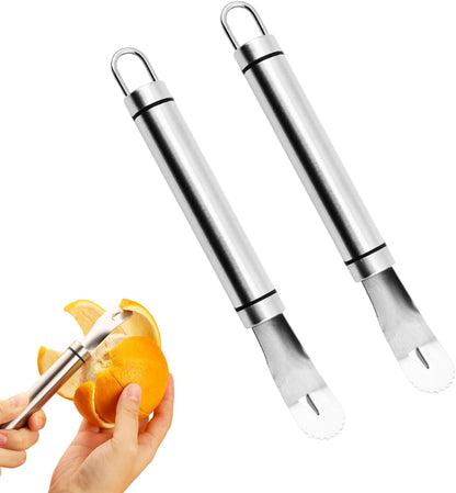 2PCS Stainless Steel Orange Peeler, Grapefruit Peeler, Easy to Peel, Long Handle Orange Citrus Peeler Tool, V1259-DP01-A-2097