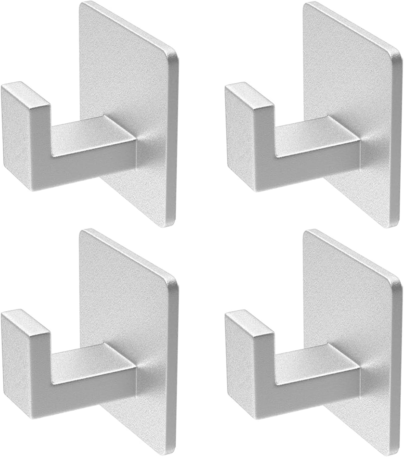 Adhesive Towel Hooks, 4 Pack Sticky Hooks for Hanging Heavy Duty, Coat/Towel Hooks Wall Hooks for Bathroom V1259-DP01-A-2100
