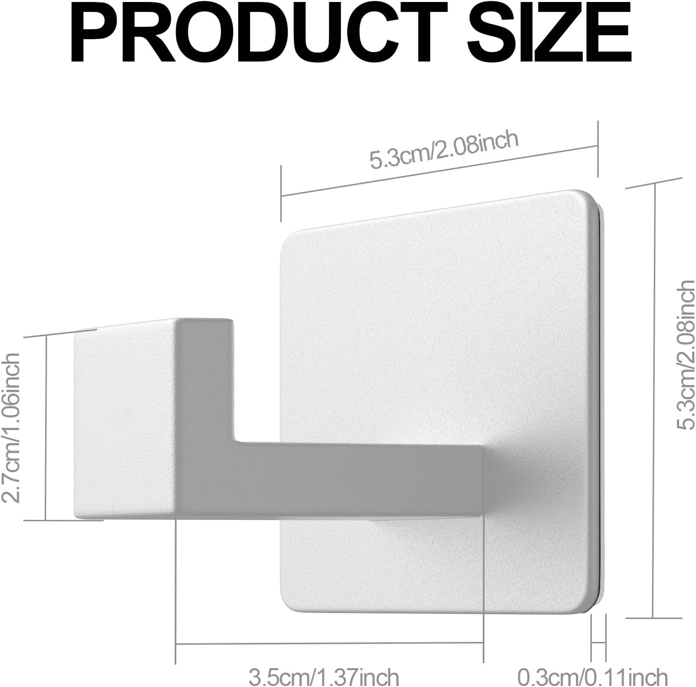 Adhesive Towel Hooks, 4 Pack Sticky Hooks for Hanging Heavy Duty, Coat/Towel Hooks Wall Hooks for Bathroom V1259-DP01-A-2100