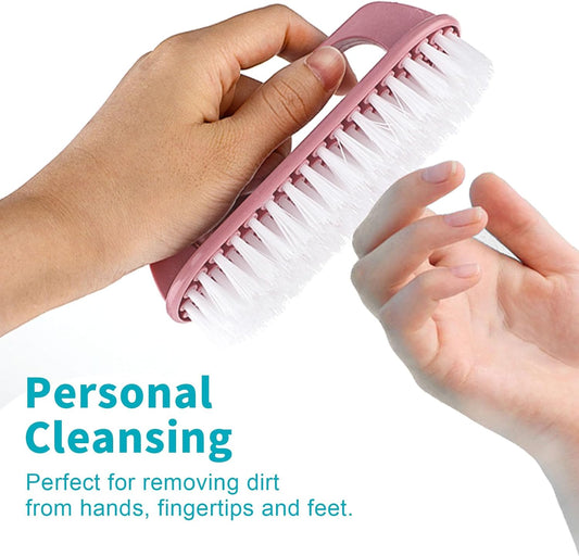Hand Nail Cleaning Brush, 2 Pcs Durable Stiff Bristles Fingernails Scrub Cleaner with Handle(Pink, Green) V1259-DP01-A-2102