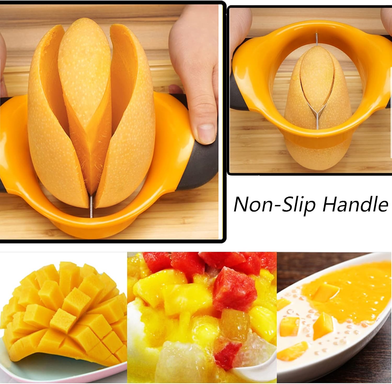 Sturdy Mango Slicer, Pit Remover Tool, Mango Splitter, Fruit Slicer Cutter Pitter, Mango Divider with V1259-DP01-A-2108