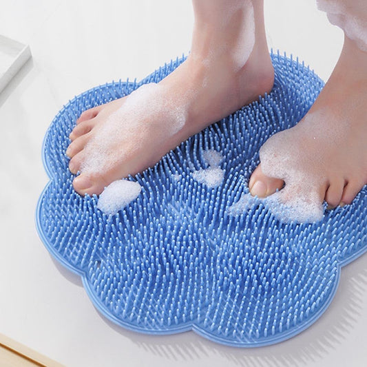 Shower Foot Scrubber Mat, Back Washer Exfoliating Bath Wash Pad, Wall Mounted Slip Suction Cups for Use in V1259-DP01-A-2113