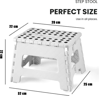 Folding Step Stool, 9 Inch Lightweight Foldable Stool Kids Step Stool for Kitchen Bathroom Home Bedroom, V1259-DP01-A-2120