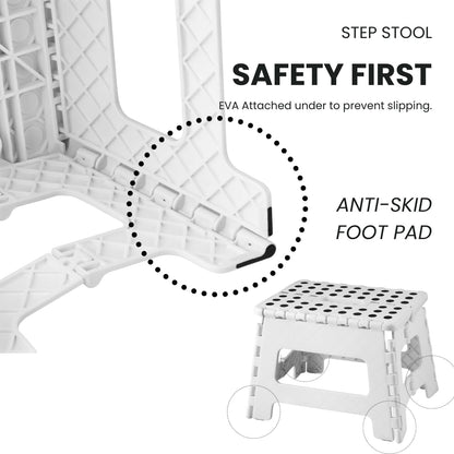 Folding Step Stool, 9 Inch Lightweight Foldable Stool Kids Step Stool for Kitchen Bathroom Home Bedroom, V1259-DP01-A-2120
