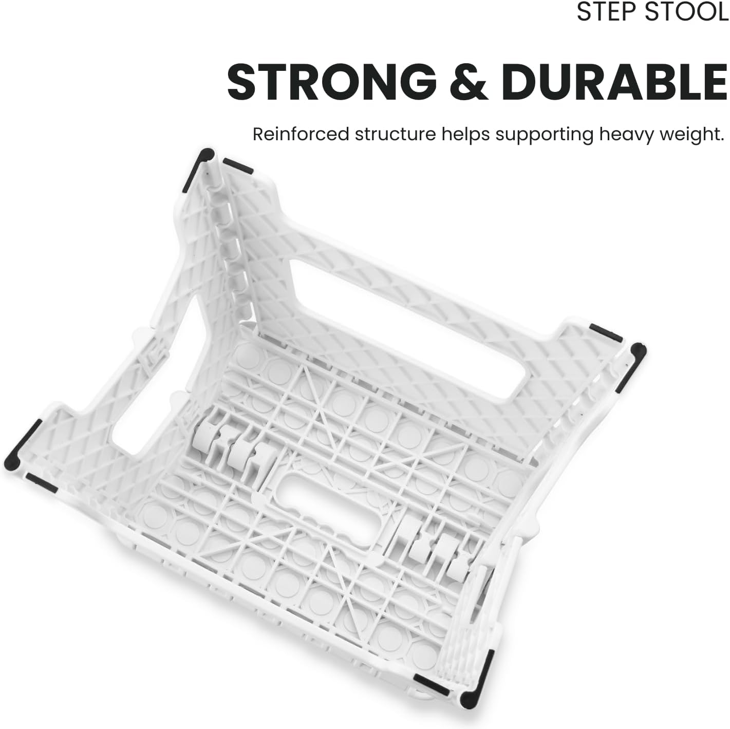 Folding Step Stool, 9 Inch Lightweight Foldable Stool Kids Step Stool for Kitchen Bathroom Home Bedroom, V1259-DP01-A-2120