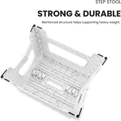 Folding Step Stool, 9 Inch Lightweight Foldable Stool Kids Step Stool for Kitchen Bathroom Home Bedroom, V1259-DP01-A-2120