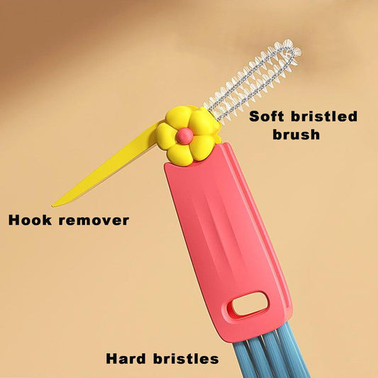 3 Pack 3-in-1 Cup Lid Cleaning Brush Set, Multifunctional Crevice Cleaner Tool for Bottle Gaps, Straw & V1259-DP01-A-2130