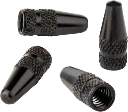Presta Valve Caps - Anodized Aluminum - Use On Presta/French Valves - Designs: Bullet, Rocket, Hamburger, V1259-DP01-A-2138