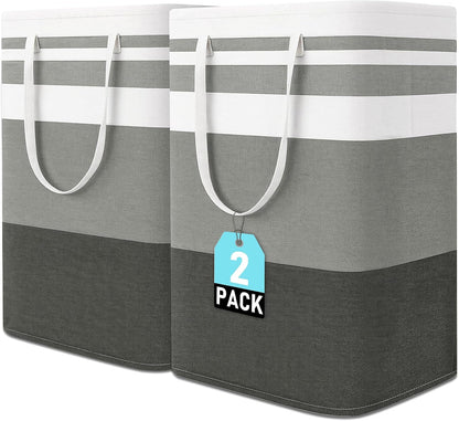 Freestanding Laundry Basket Collapsible Laundry Hamper 2-Pack Large Clothes Storage Bin Foldable Laundry V1259-DP01-A-2141