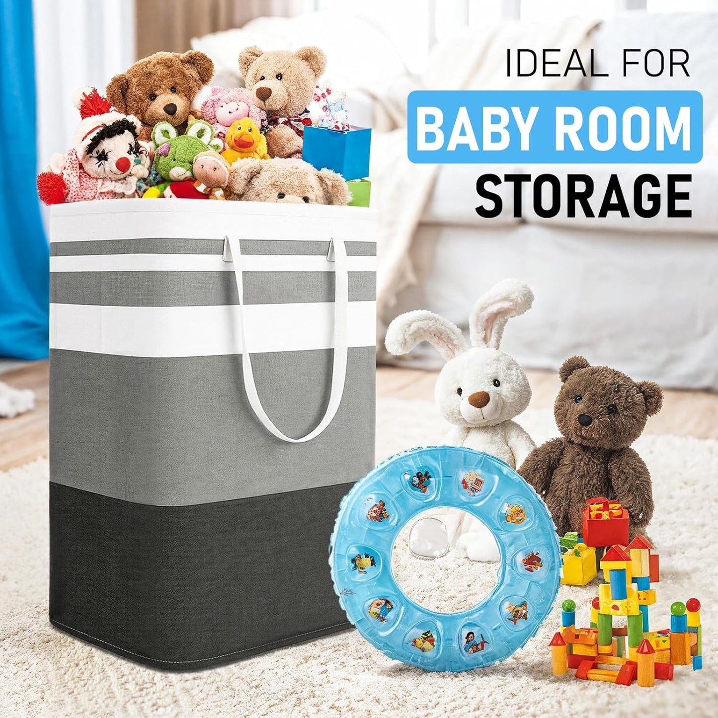 Freestanding Laundry Basket Collapsible Laundry Hamper 2-Pack Large Clothes Storage Bin Foldable Laundry V1259-DP01-A-2141