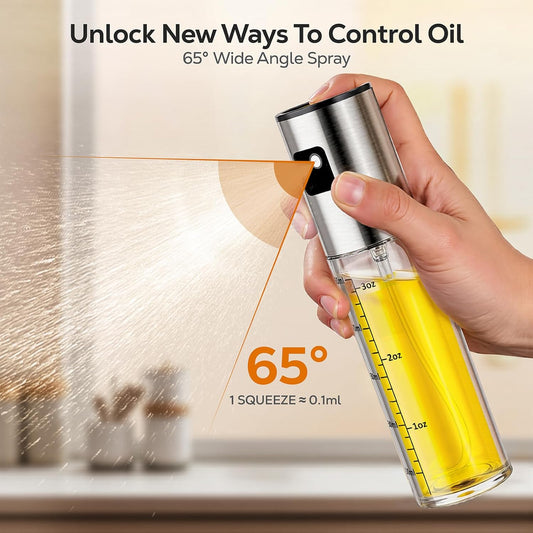 Oil Spray Bottle 2Pcs: Olive Sprayer for Cooking, Olive Oil Dispenser Bottle for Kitchen Gadgets,Food-grade V1259-DP01-A-2144