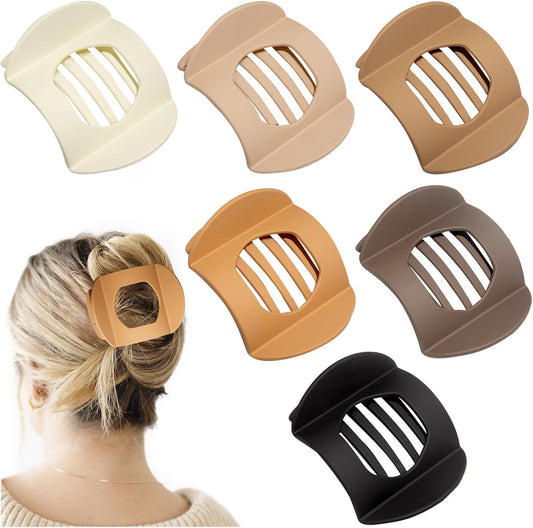 4" Large Square Flat Hair Clips for Women - Strong Hold Lay Down Claw Clamps Hair Barrettes Alligator Clip V1259-DP01-A-2182