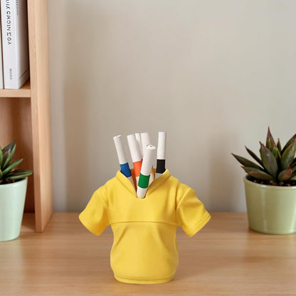T-shirt Pen Holder Organizer - 3D Printed Desktop Storage for Pens, Pencils & Makeup Brushes, Creative Office V1259-DP01-A-2191