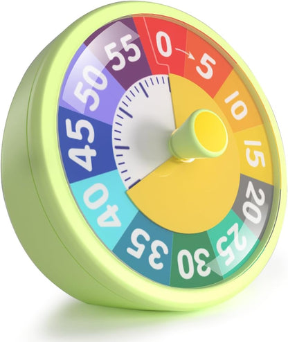 60 Minute Visual Timer for Classroom Kids Teachers, 4-Inch Countdown Timer for Kitchen Cooking, Toddler, V1259-DP01-A-2209