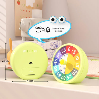 60 Minute Visual Timer for Classroom Kids Teachers, 4-Inch Countdown Timer for Kitchen Cooking, Toddler, V1259-DP01-A-2209