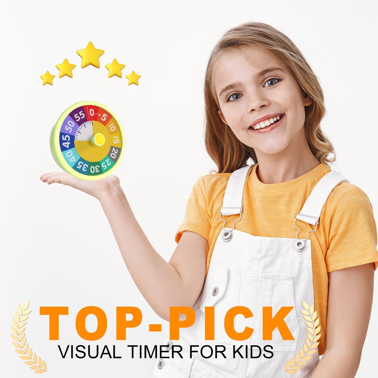 60 Minute Visual Timer for Classroom Kids Teachers, 4-Inch Countdown Timer for Kitchen Cooking, Toddler, V1259-DP01-A-2209