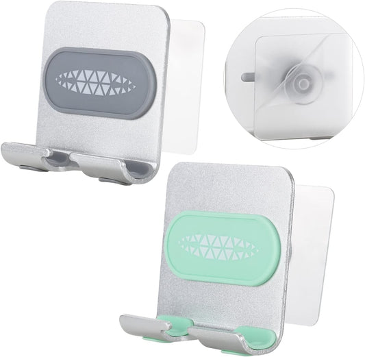 2 PCS Shower Phone Holder, Shower Phone Mount Phone Holder for Shower Wall Mount Phone Holder Phone Wall V1259-DP01-A-2211
