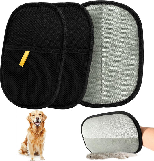 3PCS Double-Sided Pet Hair Remover Gloves, Electrostatic Cat Dog Pet Grooming Gloves, Pet Hair Remover for V1259-DP01-A-2214