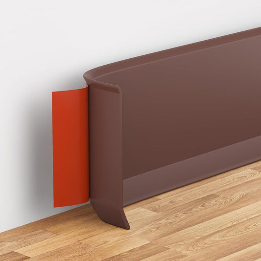 Flexible Wall Base Baseboard Molding Trim, 4 Inch(W) x 20 Feet(L) Self-Adhesive Vinyl, Peel and Stick Cove V1259-DP01-A-2223
