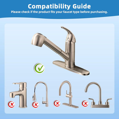Replacement Sprayer Pull Out Spray Head for Kitchen Sink Faucet G1/2 or 13/16inch Thread 2-Function Stream V1259-DP01-A-2236