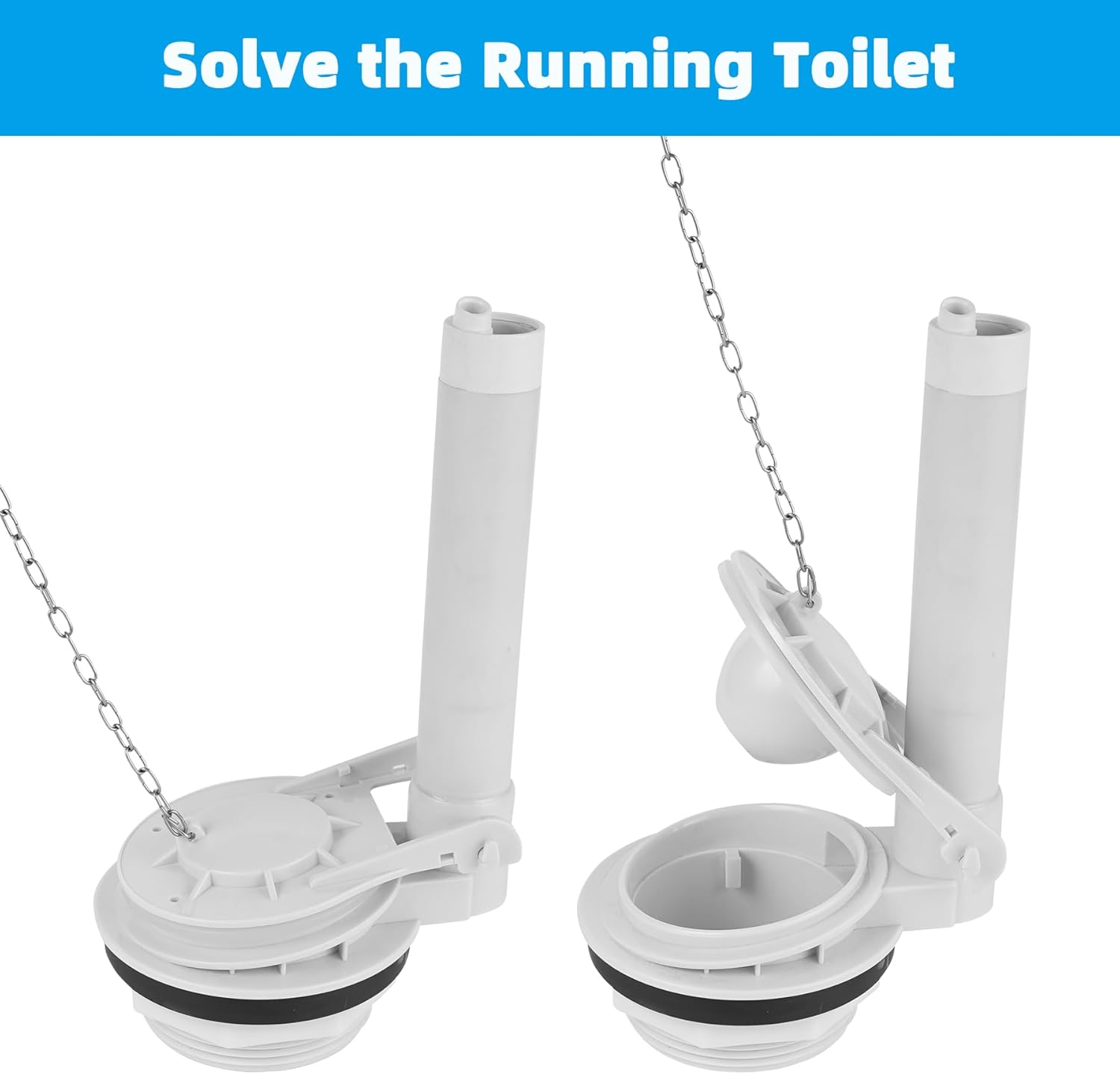 2 Pack Toilet Flapper Replacement Compatible with American Standard 738920-0070A 3-Inch Flapper Assembly, V1259-DP01-A-2252