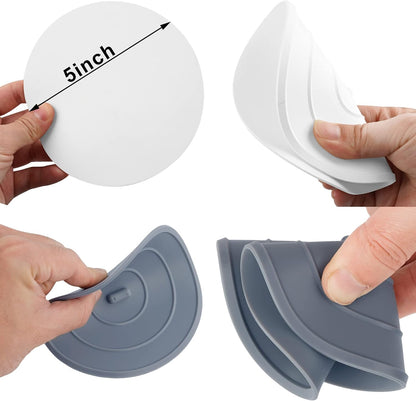 2 Pack Bath Tub Stopper, Flat Suction Sink Stopper Rubber Silicone Shower Drain Bath Plug Stopper for V1259-DP01-A-2253