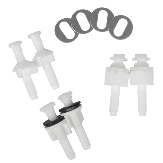 Universal Toilet Seat Hinge Bolt Screw for Top Mount Toilet Seat Hinges, Downlock Nuts can Slip Over Bolts V1259-DP01-A-2255