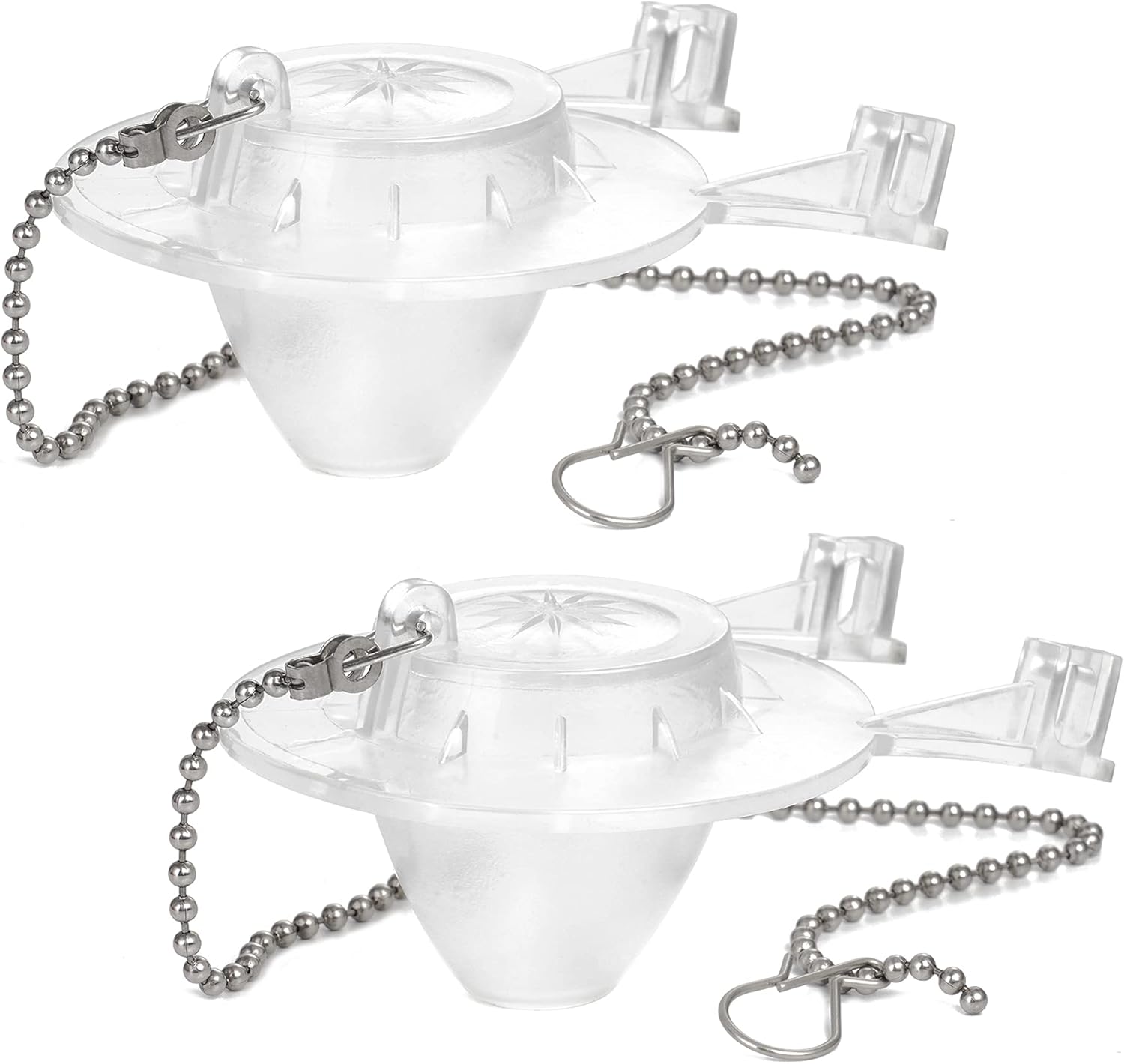 Toilet Flapper Replacement Compatible with Gerber 99-647 2 Pack, 2 Inch Toilet Flapper with Stainless Chain V1259-DP01-A-2262