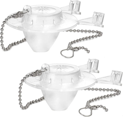 Toilet Flapper Replacement Compatible with Gerber 99-647 2 Pack, 2 Inch Toilet Flapper with Stainless Chain V1259-DP01-A-2262